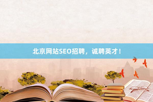 北京网站SEO招聘，诚聘英才！