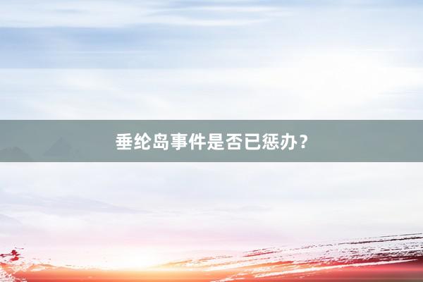 垂纶岛事件是否已惩办？