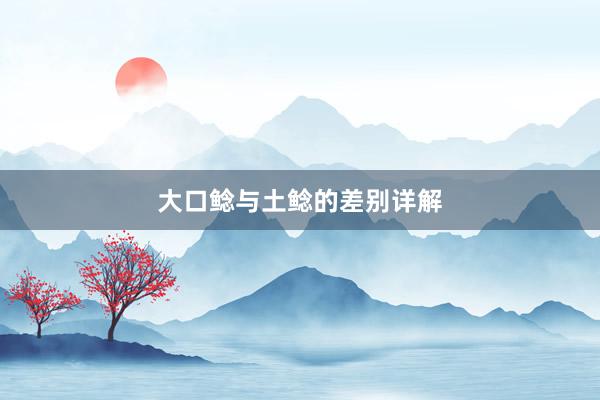 大口鲶与土鲶的差别详解